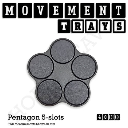 40mm Movement Trays for Miniatures | Tabletop Wargames Compatible | Full Range