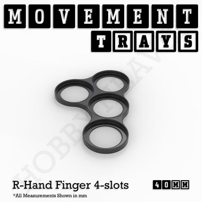 40mm Movement Trays for Miniatures | Tabletop Wargames Compatible | Full Range