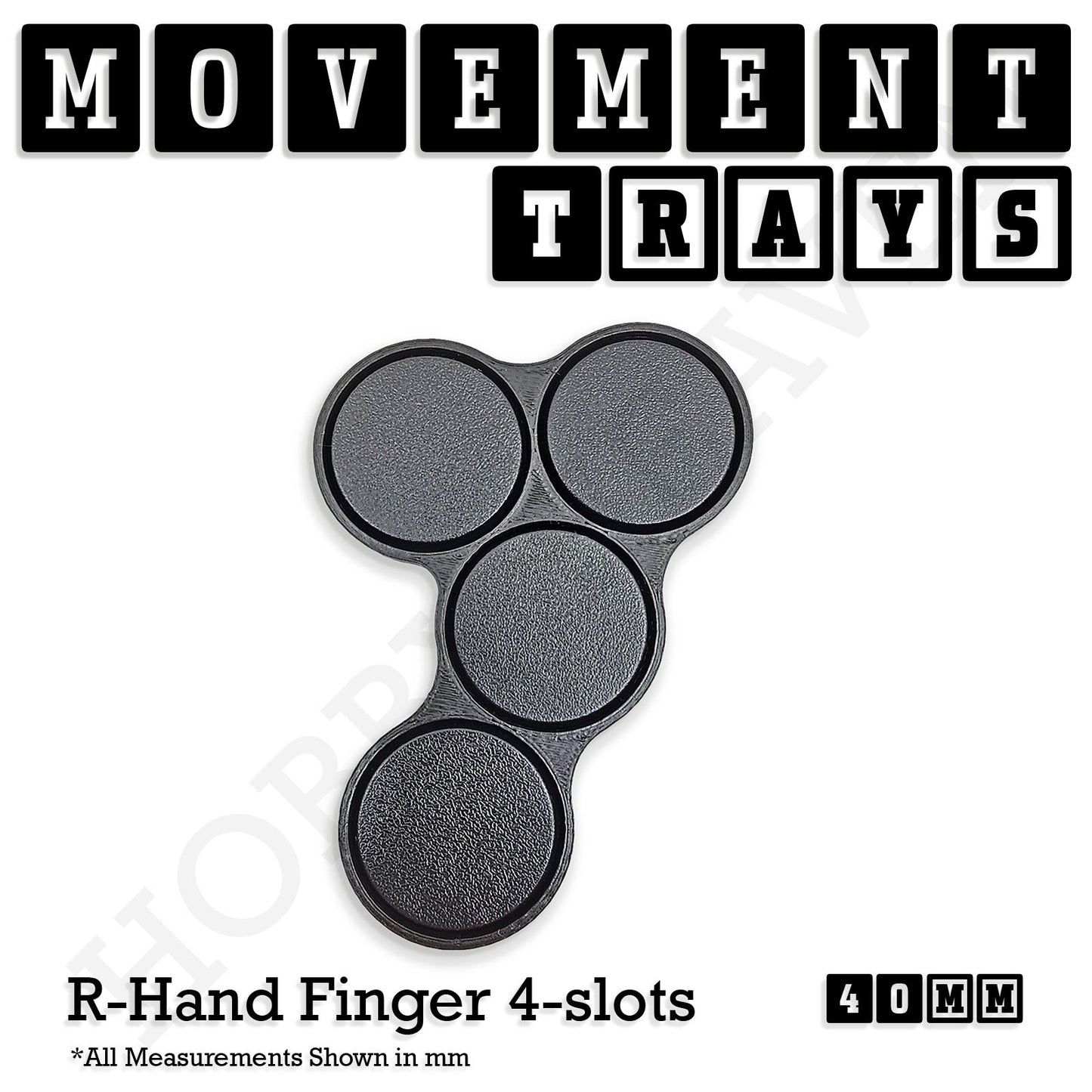 40mm Movement Trays for Miniatures | Tabletop Wargames Compatible | Full Range