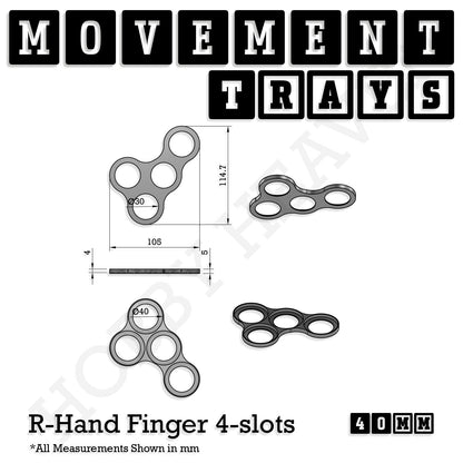 40mm Movement Trays for Miniatures | Tabletop Wargames Compatible | Full Range