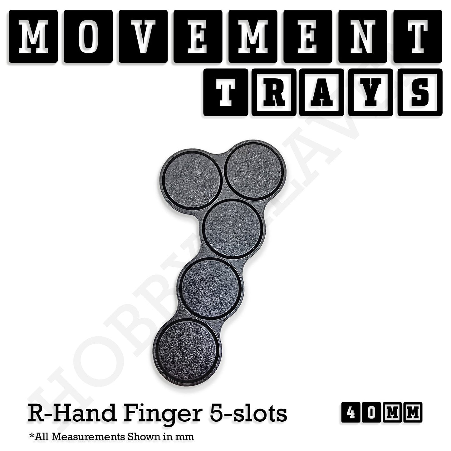40mm Movement Trays for Miniatures | Tabletop Wargames Compatible | Full Range