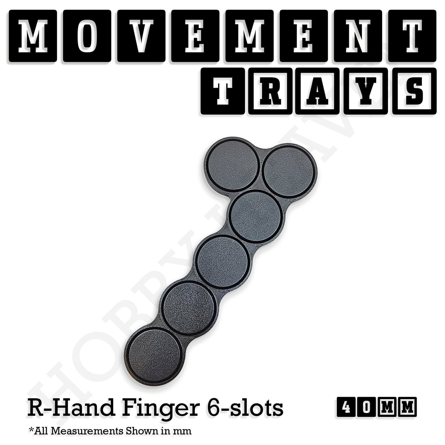 40mm Movement Trays for Miniatures | Tabletop Wargames Compatible | Full Range
