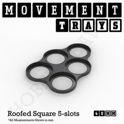 40mm Movement Trays for Miniatures | Tabletop Wargames Compatible | Full Range