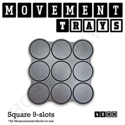 40mm Movement Trays for Miniatures | Tabletop Wargames Compatible | Full Range