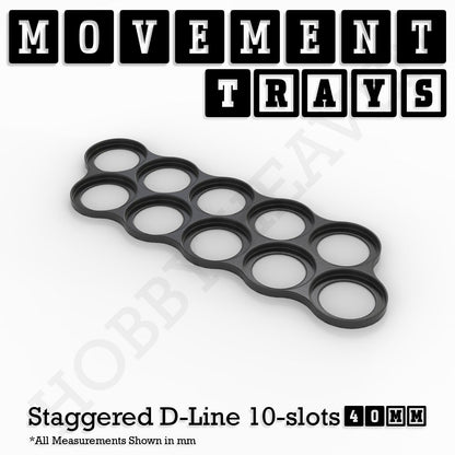 40mm Movement Trays for Miniatures | Tabletop Wargames Compatible | Full Range