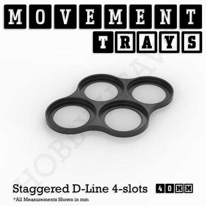 40mm Movement Trays for Miniatures | Tabletop Wargames Compatible | Full Range