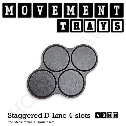 40mm Movement Trays for Miniatures | Tabletop Wargames Compatible | Full Range