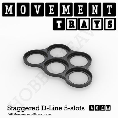 40mm Movement Trays for Miniatures | Tabletop Wargames Compatible | Full Range