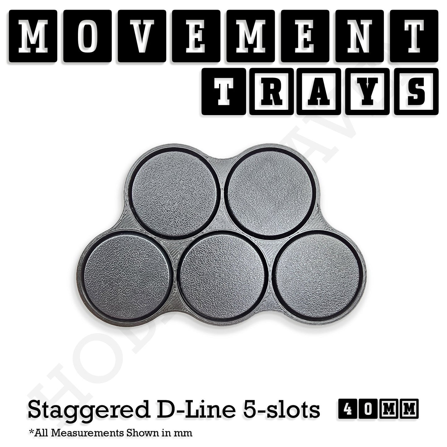 40mm Movement Trays for Miniatures | Tabletop Wargames Compatible | Full Range