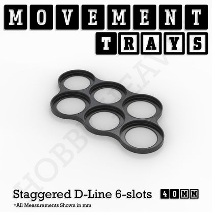 40mm Movement Trays for Miniatures | Tabletop Wargames Compatible | Full Range