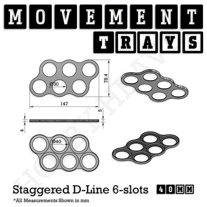 40mm Movement Trays for Miniatures | Tabletop Wargames Compatible | Full Range