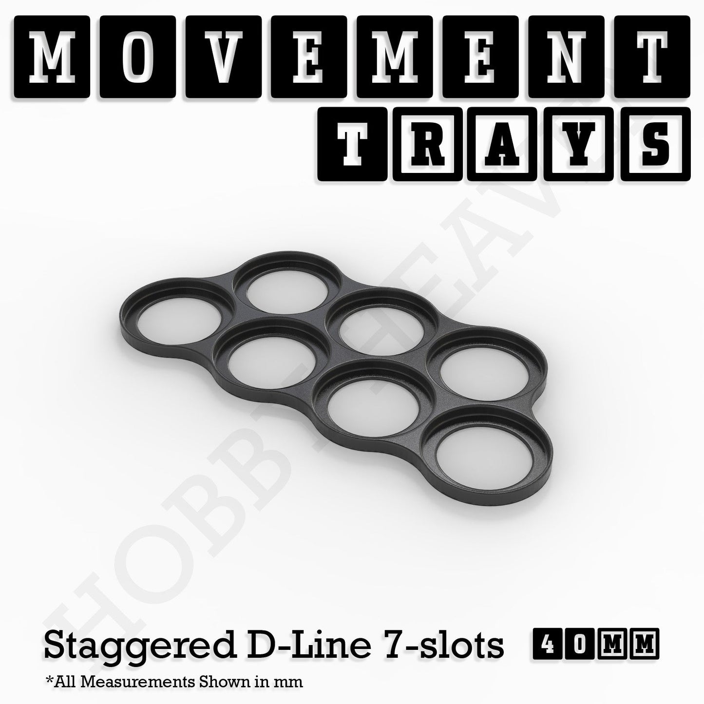 40mm Movement Trays for Miniatures | Tabletop Wargames Compatible | Full Range