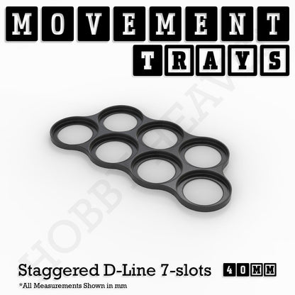 40mm Movement Trays for Miniatures | Tabletop Wargames Compatible | Full Range