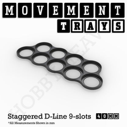 40mm Movement Trays for Miniatures | Tabletop Wargames Compatible | Full Range