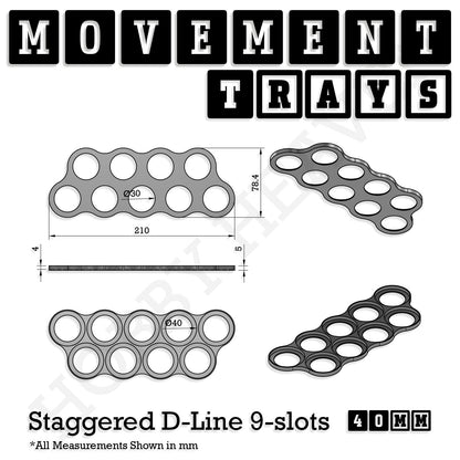 40mm Movement Trays for Miniatures | Tabletop Wargames Compatible | Full Range
