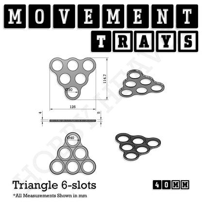 40mm Movement Trays for Miniatures | Tabletop Wargames Compatible | Full Range