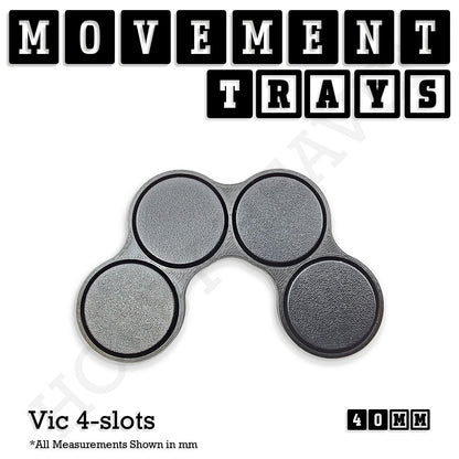 40mm Movement Trays for Miniatures | Tabletop Wargames Compatible | Full Range