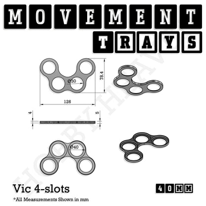 40mm Movement Trays for Miniatures | Tabletop Wargames Compatible | Full Range