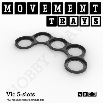 40mm Movement Trays for Miniatures | Tabletop Wargames Compatible | Full Range