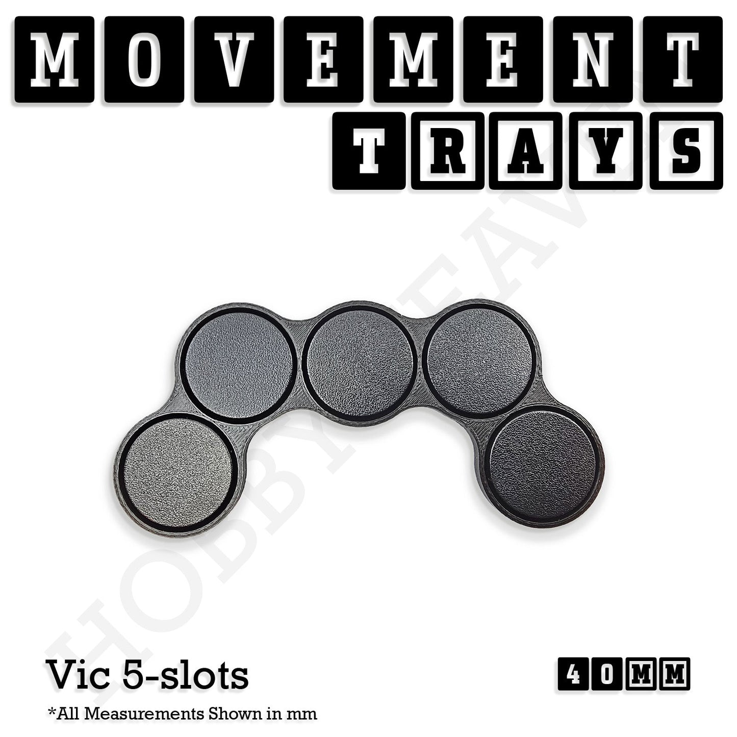 40mm Movement Trays for Miniatures | Tabletop Wargames Compatible | Full Range