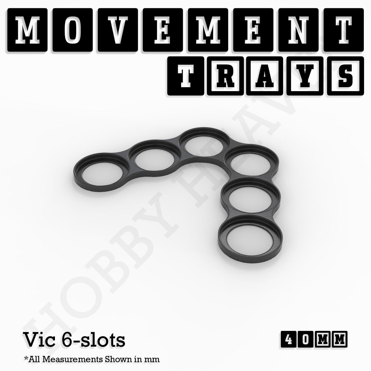 40mm Movement Trays for Miniatures | Tabletop Wargames Compatible | Full Range
