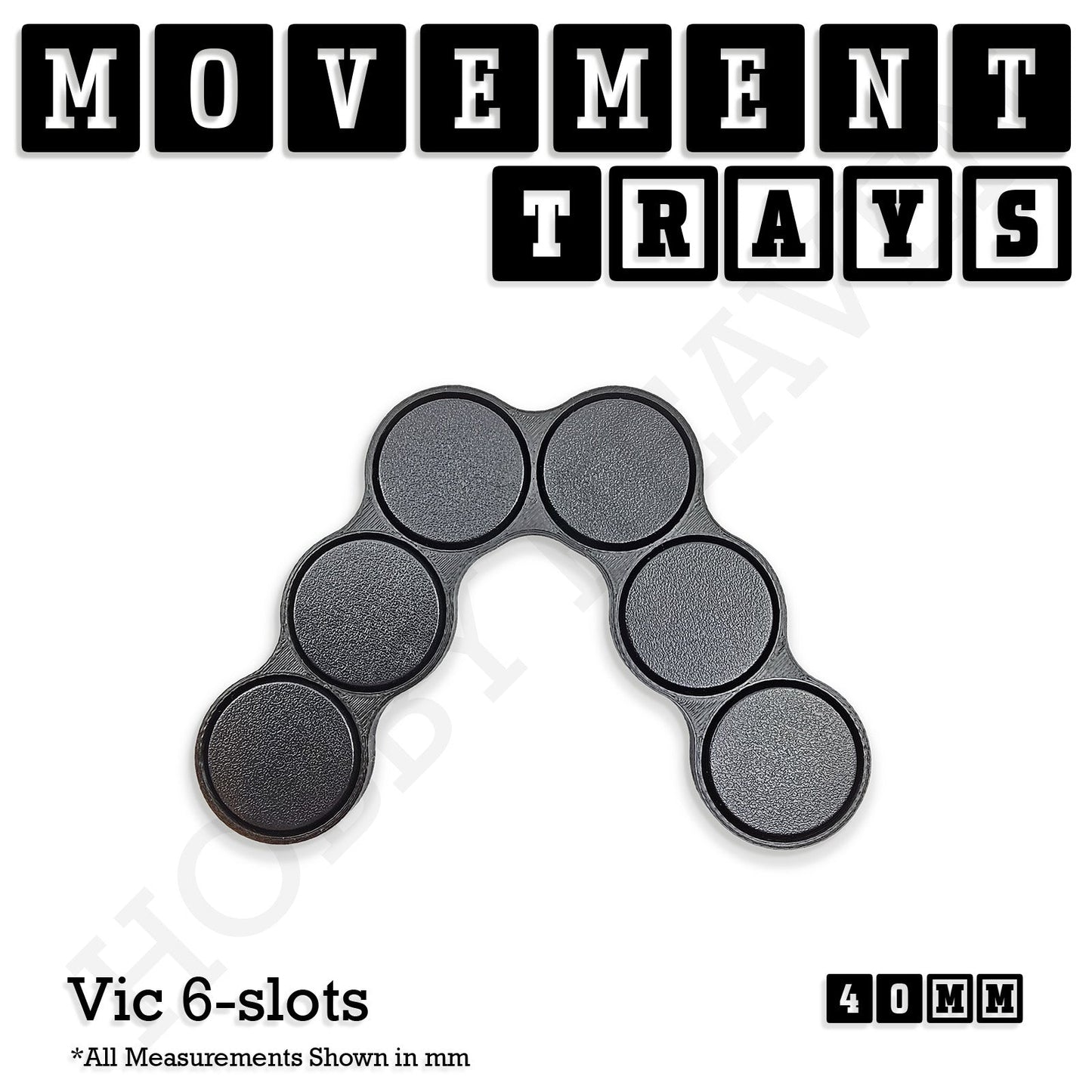 40mm Movement Trays for Miniatures | Tabletop Wargames Compatible | Full Range