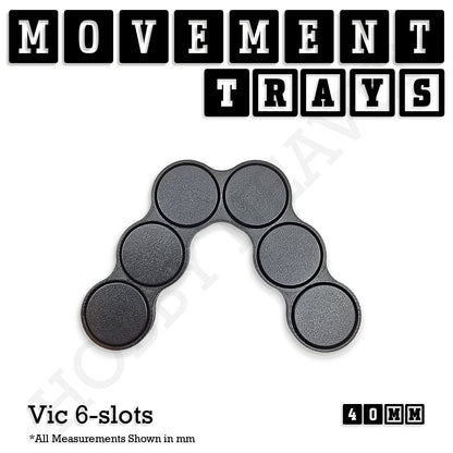 40mm Movement Trays for Miniatures | Tabletop Wargames Compatible | Full Range