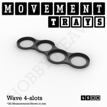 40mm Movement Trays for Miniatures | Tabletop Wargames Compatible | Full Range