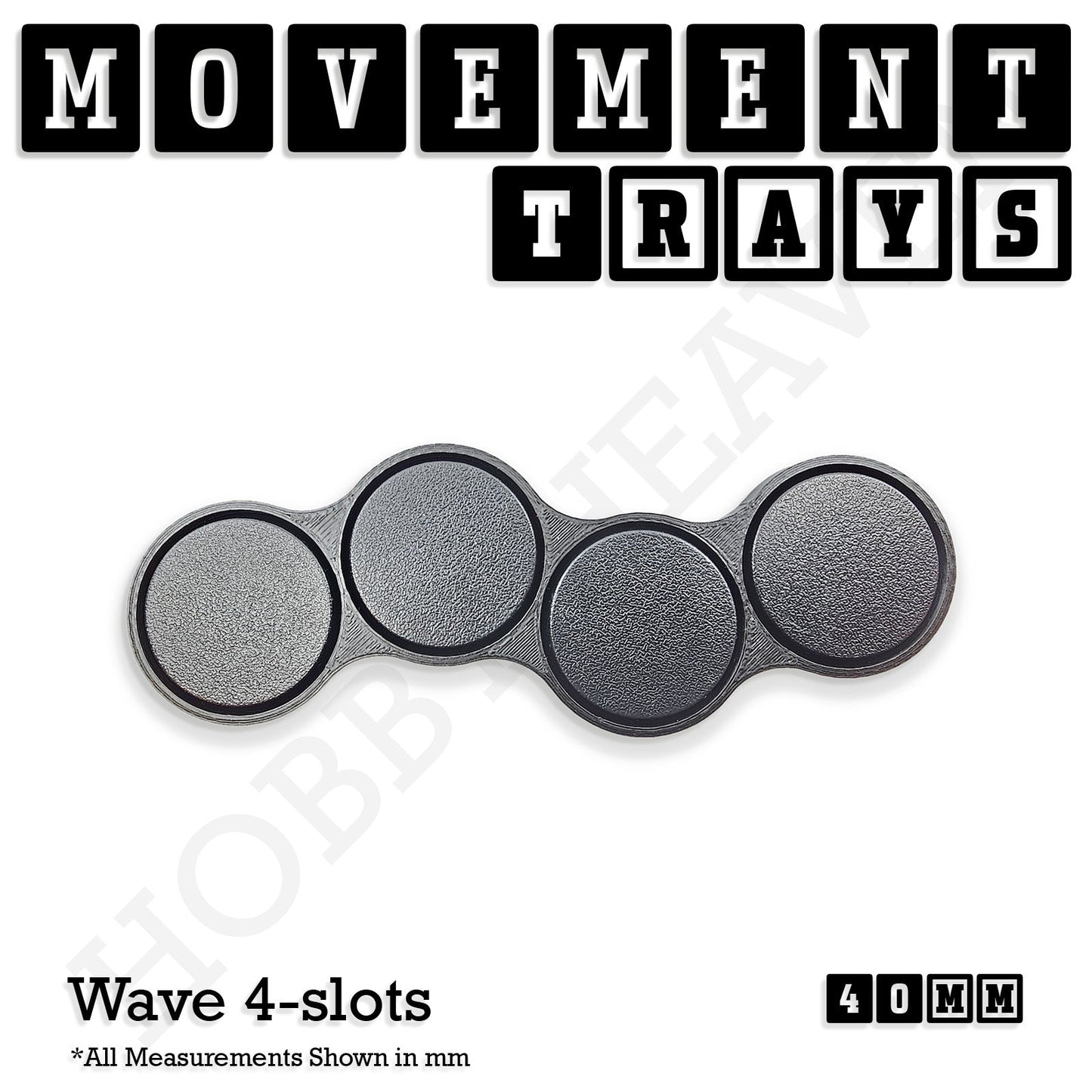 40mm Movement Trays for Miniatures | Tabletop Wargames Compatible | Full Range