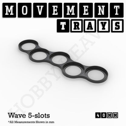 40mm Movement Trays for Miniatures | Tabletop Wargames Compatible | Full Range