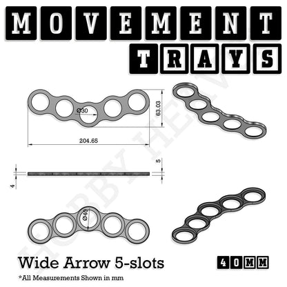 40mm Movement Trays for Miniatures | Tabletop Wargames Compatible | Full Range
