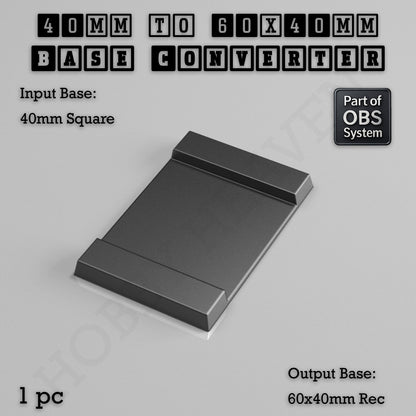 Square to Rectangle Bases Size Converters 3d Print Full Range