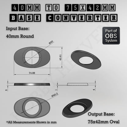 Round To Oval Bases Size Converters 3d Print Full Range