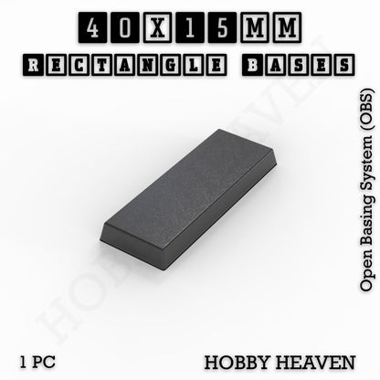 Rectangle Bases Range Sizes - 75x30mm to 125x40mm Medium Sizes 3d Print Full Range Tabletop Games