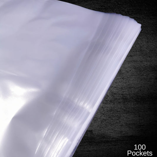 Clear View 100% Recycled A4 Punched Pockets Pack of 100, 30 Micron Thick