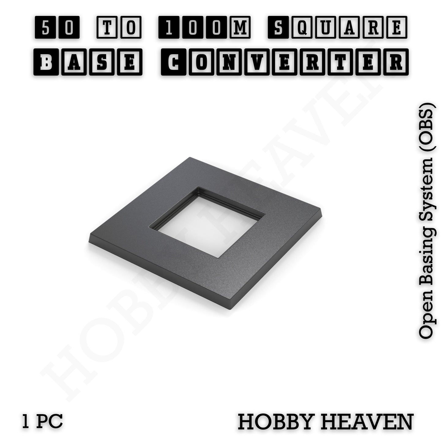 Square to Square Bases Size Converters 3d Print Full Range