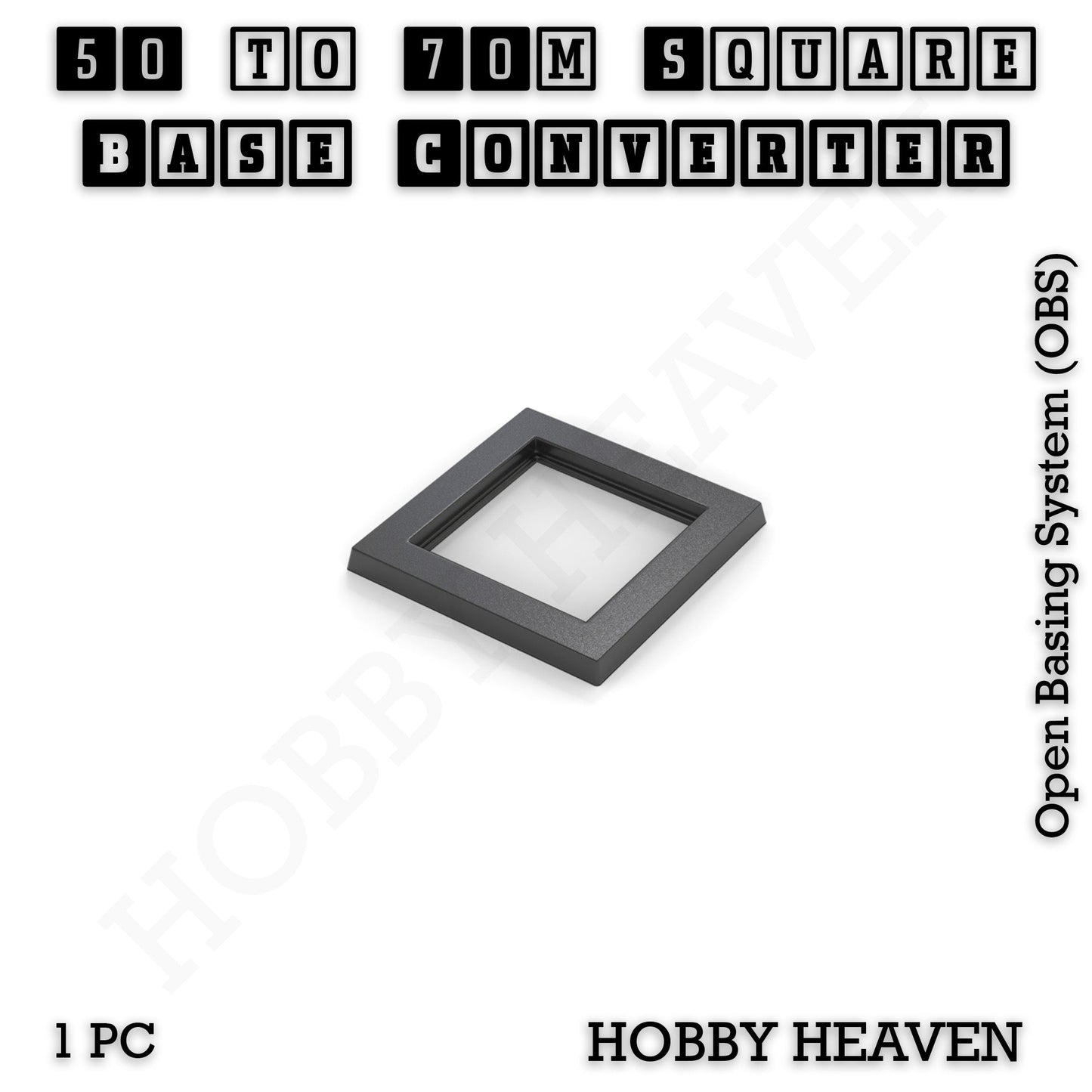 Square to Square Bases Size Converters 3d Print Full Range