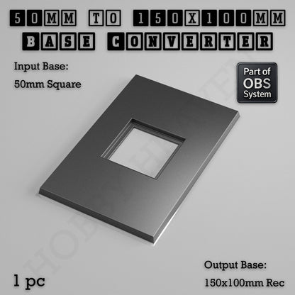 Square to Rectangle Bases Size Converters 3d Print Full Range