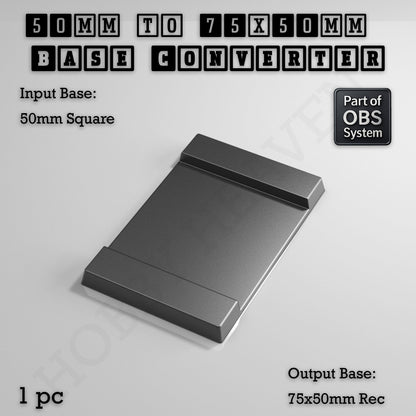 Square to Rectangle Bases Size Converters 3d Print Full Range