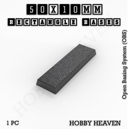 Rectangle Bases Range Sizes - 75x30mm to 125x40mm Medium Sizes 3d Print Full Range Tabletop Games