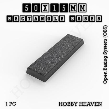 Rectangle Bases Range Sizes - 20x15mm to 75x25mm Small Sizes 3d Print Full Range Tabletop Games