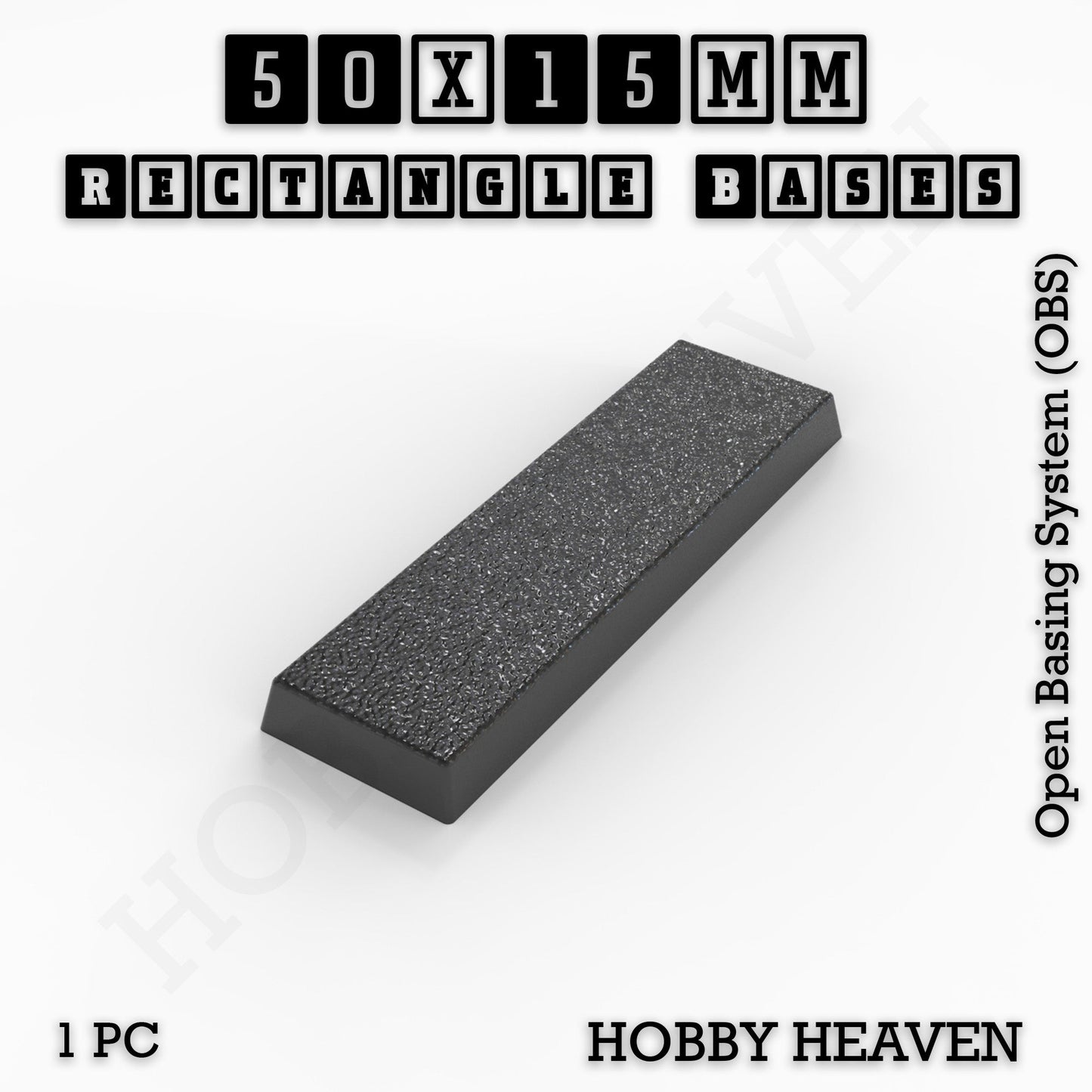 Rectangle Bases Range Sizes - 20x15mm to 75x25mm Small Sizes 3d Print Full Range Tabletop Games
