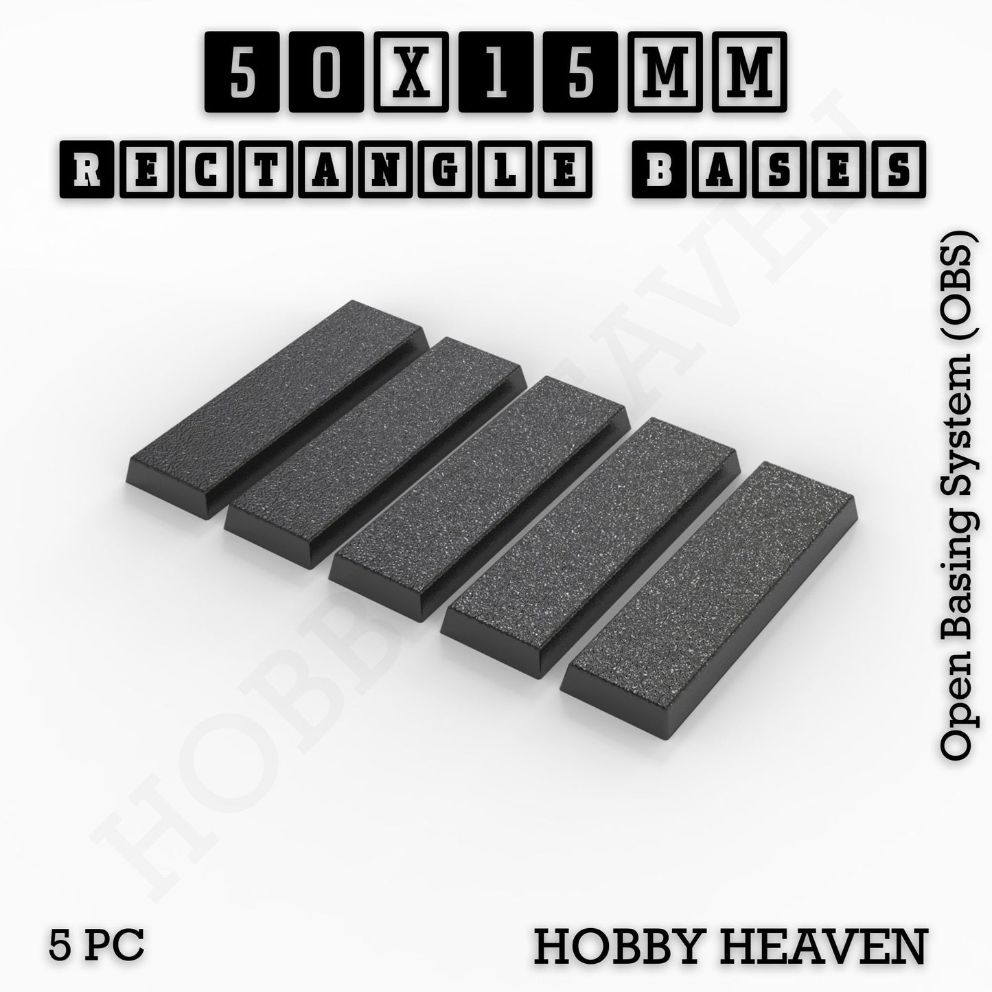Rectangle Bases Range Sizes - 75x30mm to 125x40mm Medium Sizes 3d Print Full Range Tabletop Games