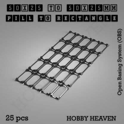 Wargaming Oval to Rectangle Base Converters – Tabletop Games | 3D Printed Tabletop Accessories