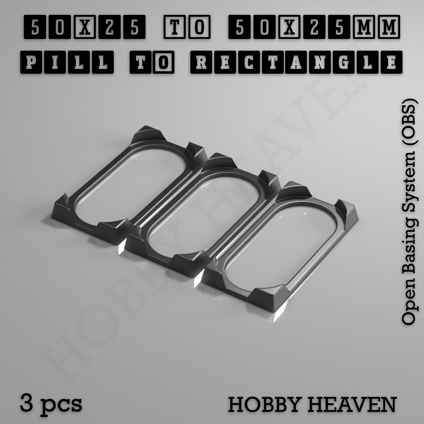 Wargaming Oval to Rectangle Base Converters – Tabletop Games | 3D Printed Tabletop Accessories