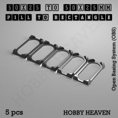 Wargaming Oval to Rectangle Base Converters – Tabletop Games | 3D Printed Tabletop Accessories