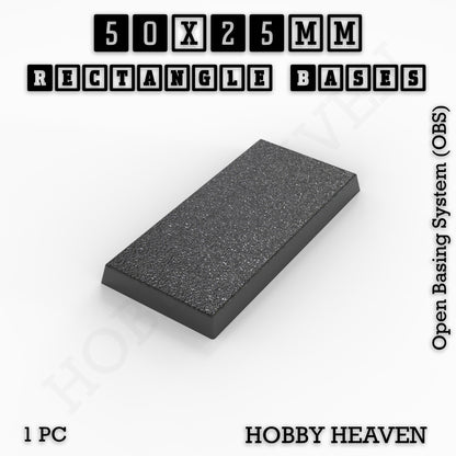 Rectangle Bases Range Sizes - 75x30mm to 125x40mm Medium Sizes 3d Print Full Range Tabletop Games