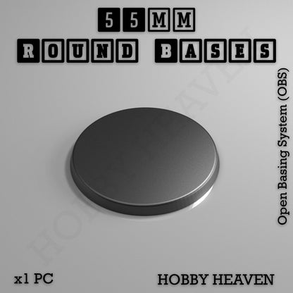 55mm Round Textured Bases 3d Printed Infinty Compatible