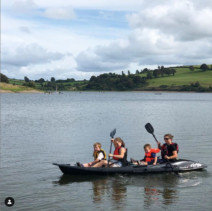 Mahee Eco Tandem Kayak | 100% Ocean Plastic | Black | Stable & Durable