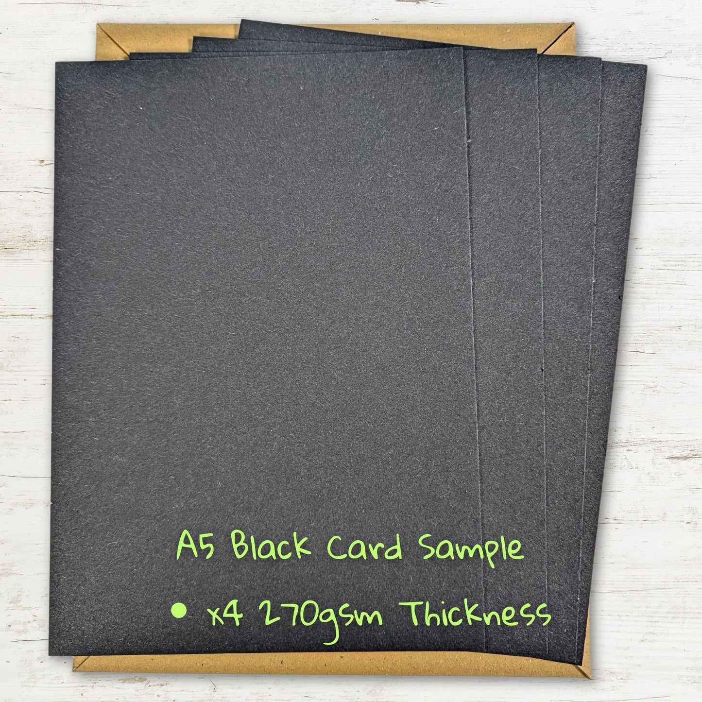Recycled Black Card Sample Pack